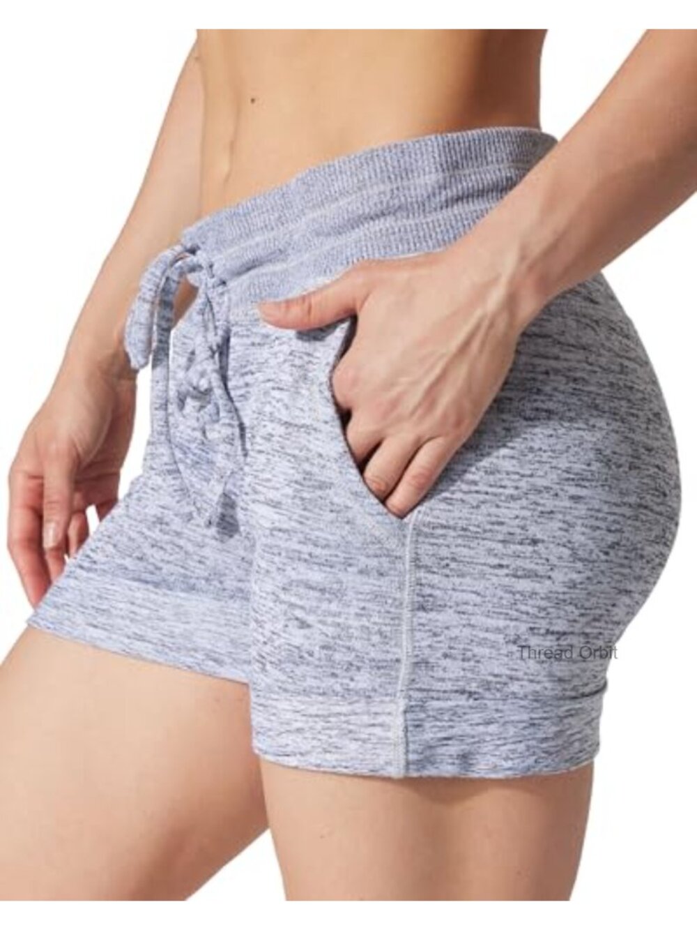 High Waisted Lounge Shorts with Pockets, Soft Sweat Shorts, Drawstring, 5"